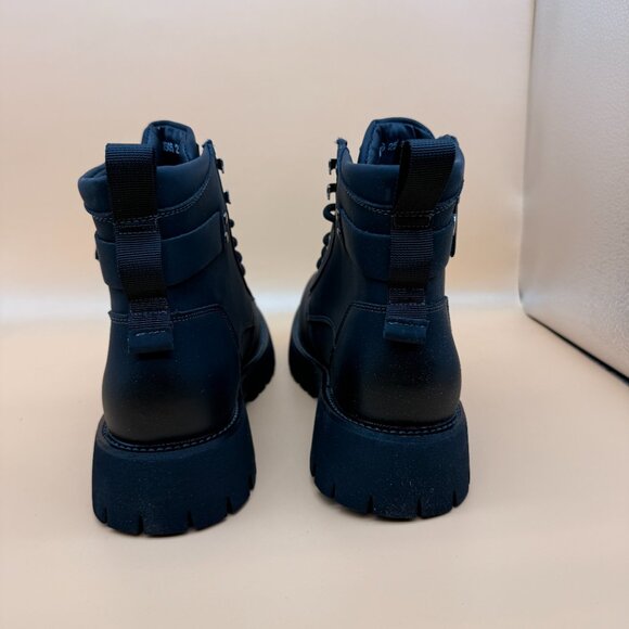 Men's US 6.5-11.5 Black Hiking Boots Lace Up Side‎ Zipper Ankle Casual Shoes - Picture 7 of 11